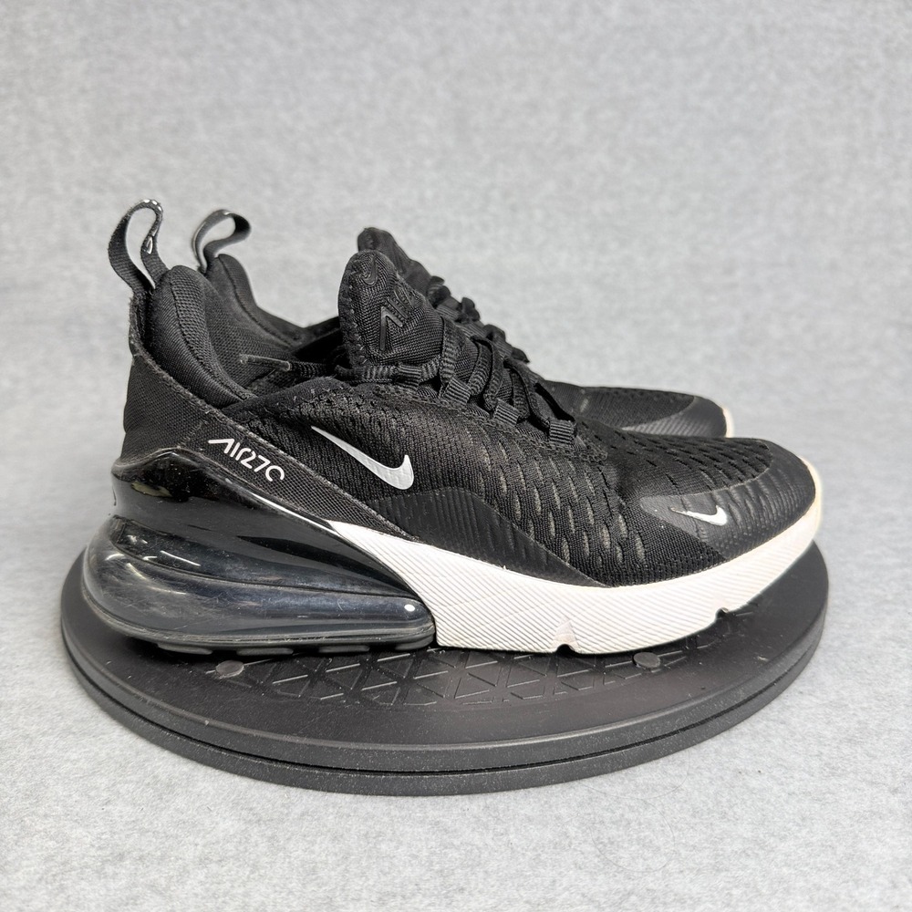 Nike Air Max 270 Big Kids Black White Red Sneakers 943345-001 Size 4Y
